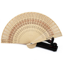 FQ marca mini personalizada personal manual recuerdo souvenir ventilador de madera a mano